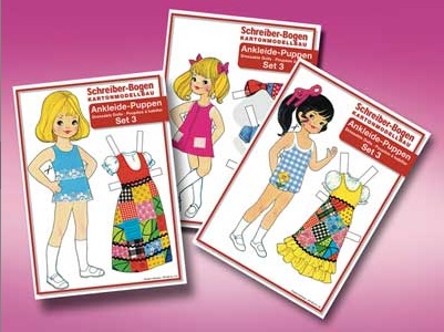 Ankleidepüppchen Set 3 (3 Bogen)
