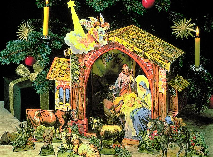 Große Weihnachtskrippe historisch
