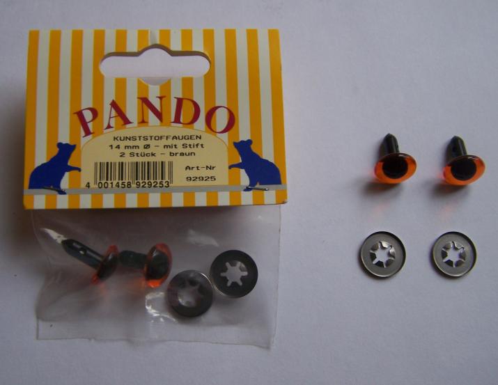 Kunststoff Sicherheitsaugen 14 mm