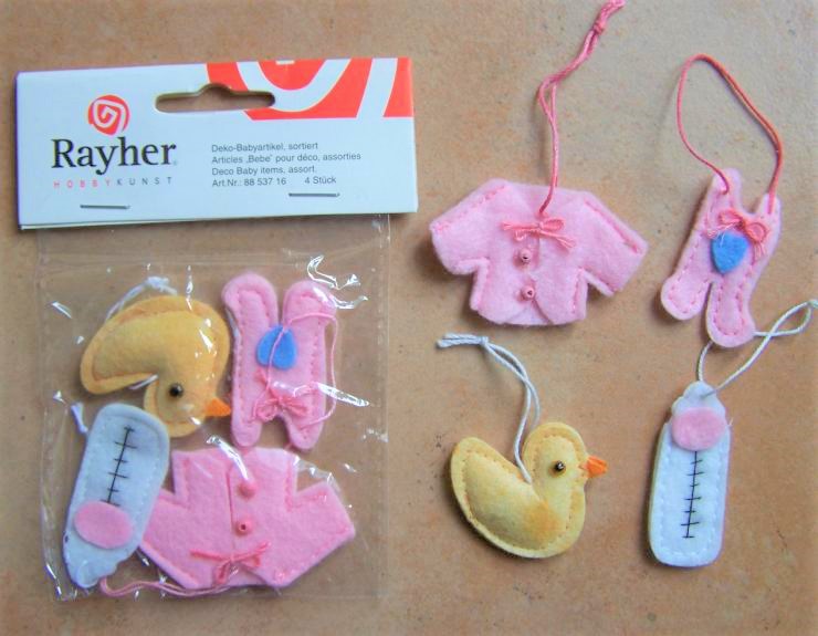 Deko-Babyzubehör rosa 4er Set