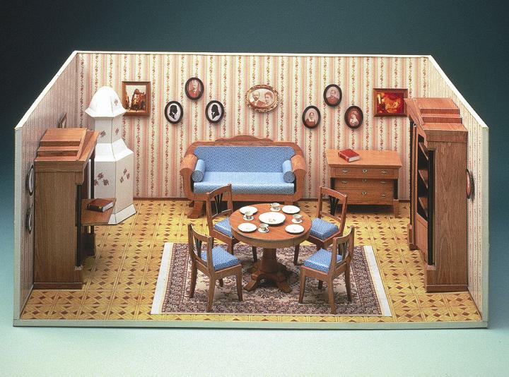 Biedermeierzimmer im Mini-Mundus-Stil
