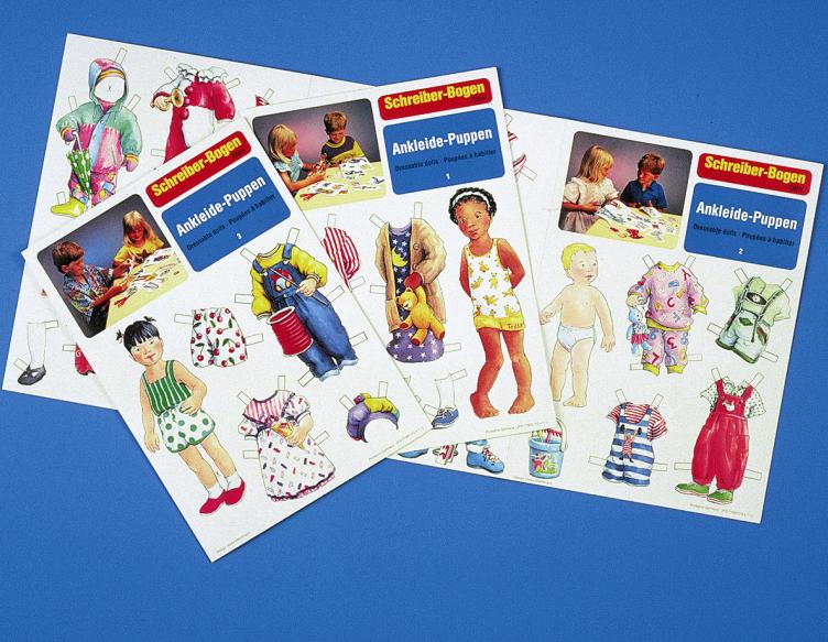 Ankleidepüppchen Set 1 (3 Bogen)