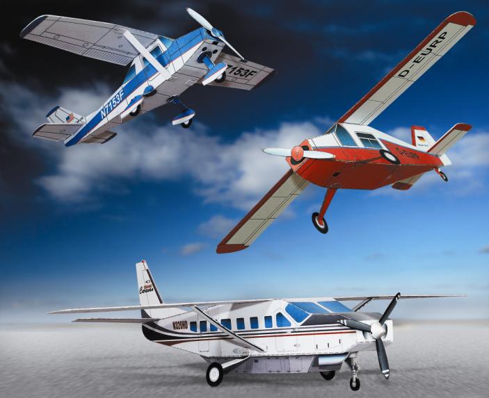 3 kleine Flugzeuge