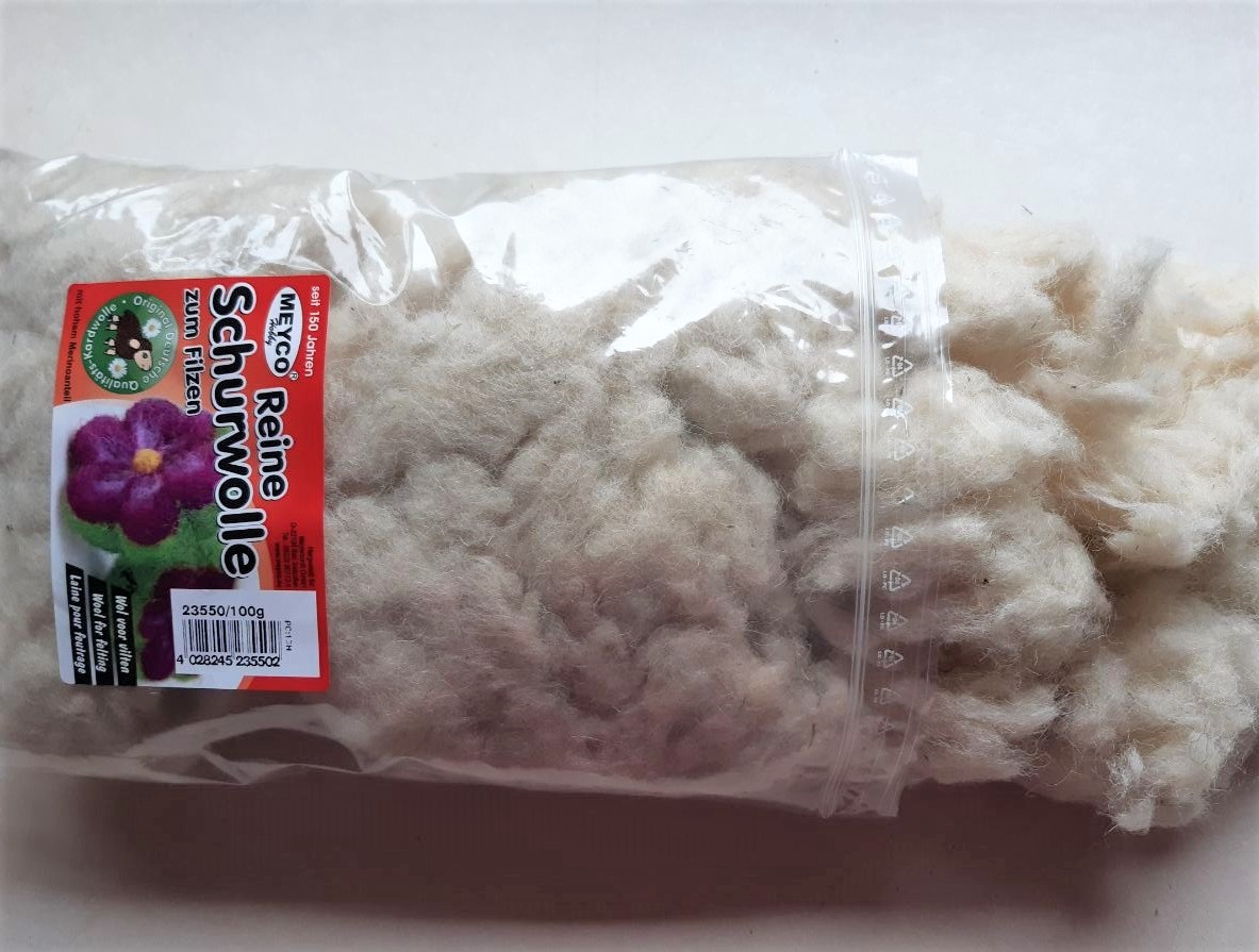 Füllwolle dunkelbeige 100 g