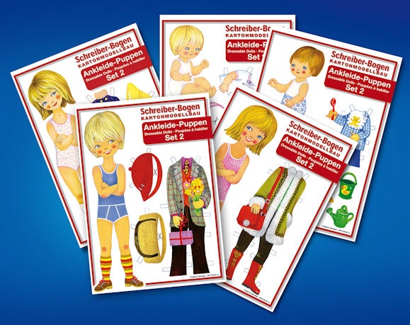 Ankleidepüppchen Set 2 (5 Bogen)